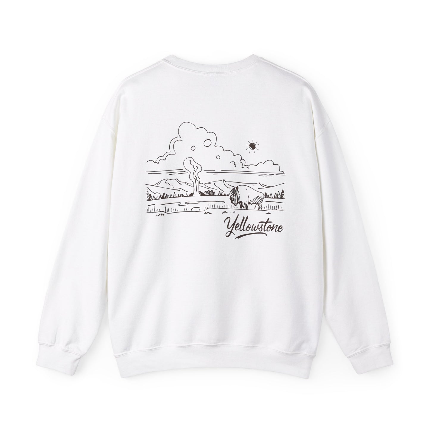 Yellowstone National Park Drawing Sweatshirt