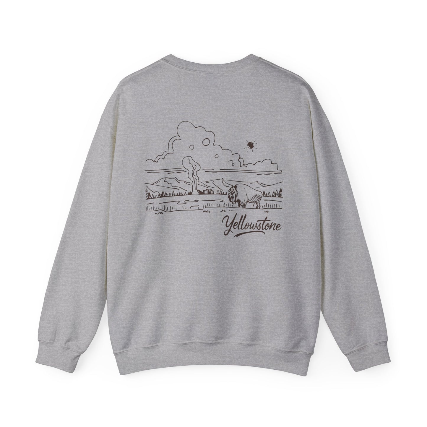 Yellowstone National Park Drawing Sweatshirt