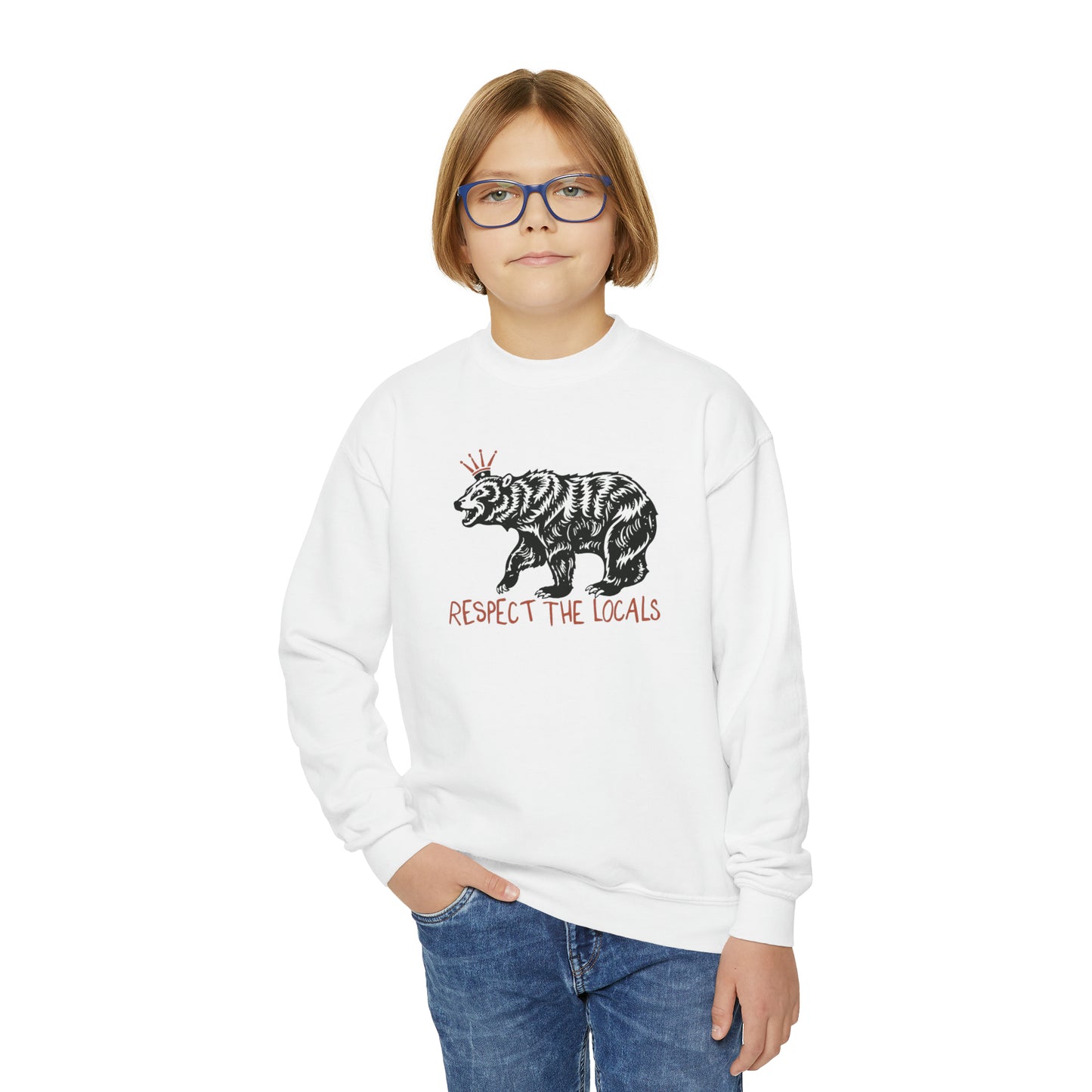 Respect The Locals Bear Youth Sweatshirt