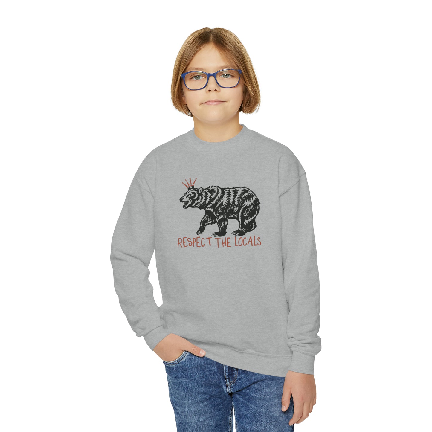 Respect The Locals Bear Youth Sweatshirt