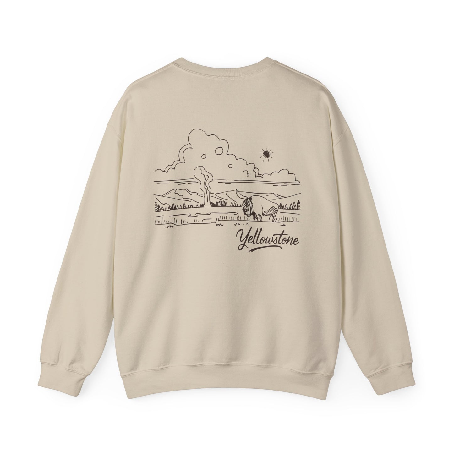 Yellowstone National Park Drawing Sweatshirt