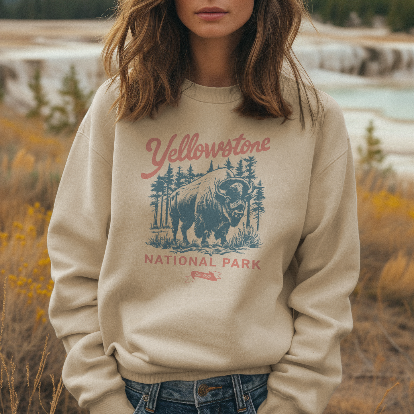 Yellowstone National Park Bison Sweatshirt